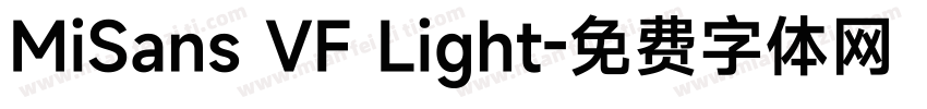 MiSans VF Light字体转换